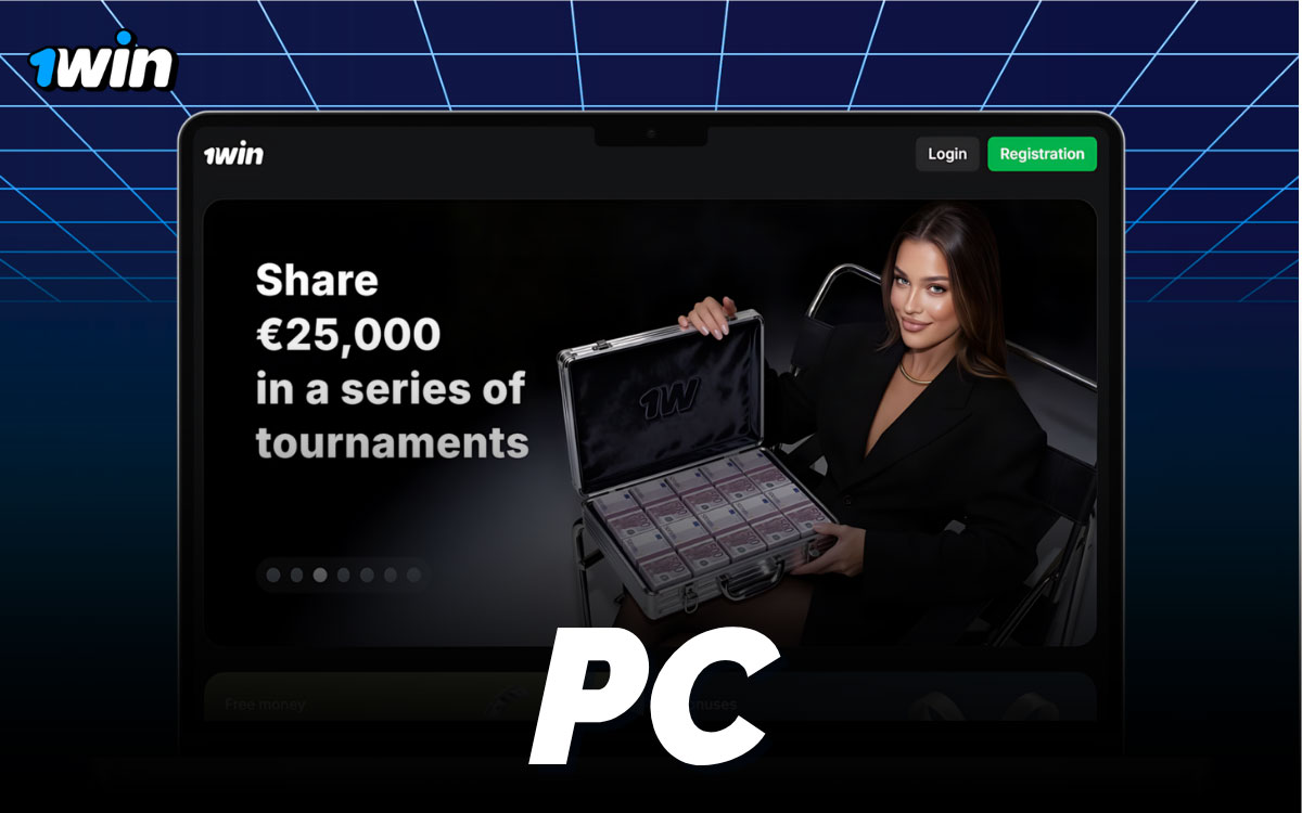 1win platform accessed on PC via web browser on Windows and macOS with no download required