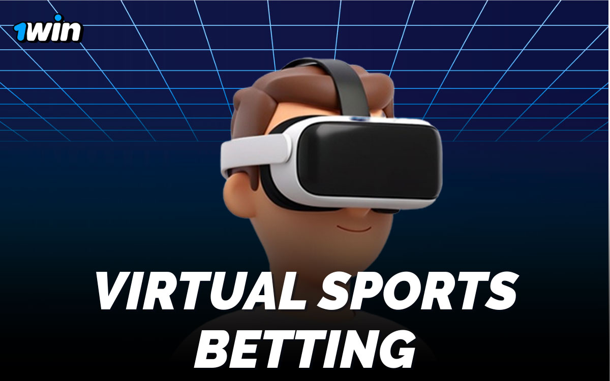 Virtual sports betting on 1win platform showing football, cricket, horse racing and basketball simulation options for Indian players